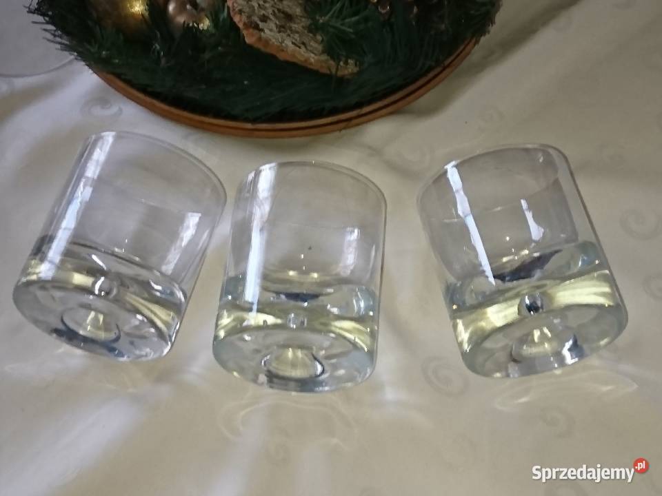 3 szklanki do whisky Krosno PRL lekko zmatowione Warszawa sprzedam