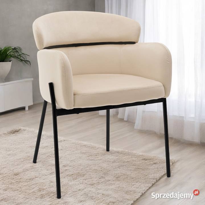 Krzesło Tapicerowane Bolzano Jasnobeżowe Wysyłka Tarchały Małe