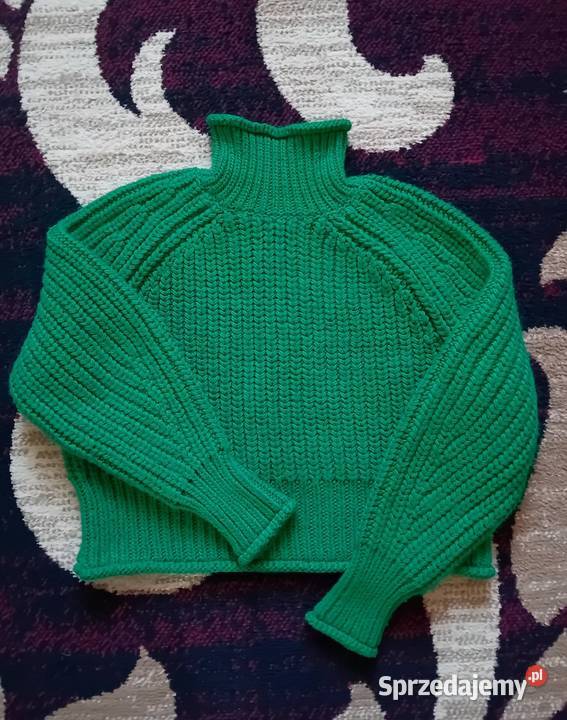 Gruby ciepły sweter z golfem mazowieckie sprzedam