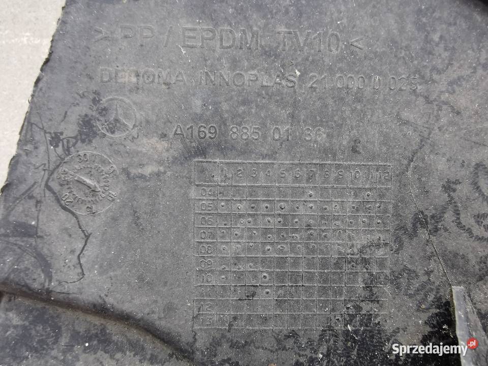 Płyta osłona pod zderzak przód aklasa w169 05 Sieraków
