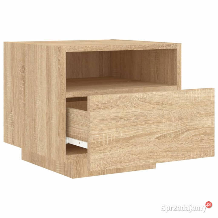 Szafki nocne z LED 2 dąb sonoma 40x39x37 Nocne
