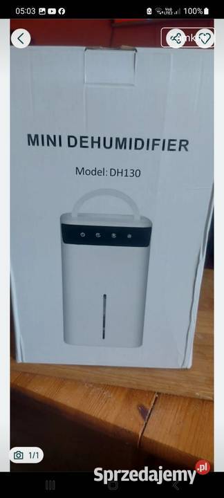 Osuszacz powietrza 2600ML tryb snu auto