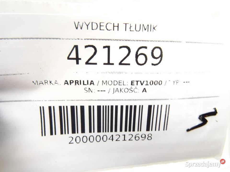WYDECH TŁUMIK APRILIA B1121 WYDECH podkarpackie