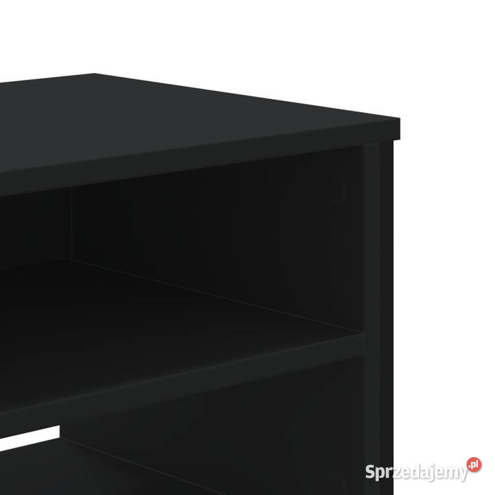 Szafka pod TV czarna 122x34x41 materiał