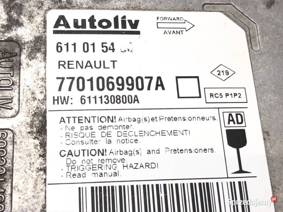 SENSOR AIRBAG RENAULT MEGANE II 7701069907A 0112