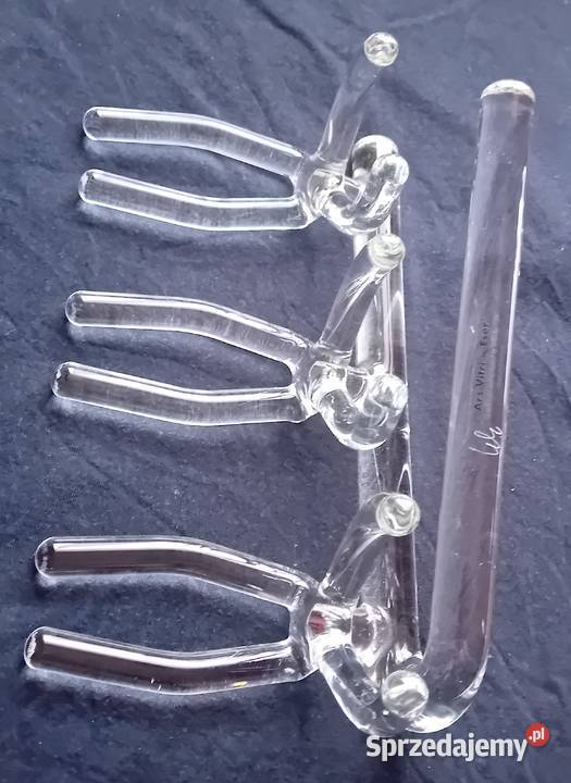 Szklany stojak na fajki ręcznie formowany Ars Porcelana i szkło