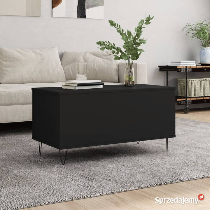 Stolik kawowy czarny 90x445x45 materiał mazowieckie Warszawa
