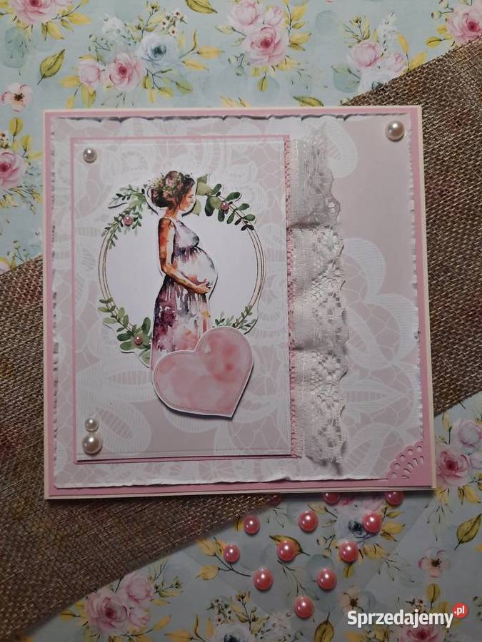 Kartka personalizowana baby shower handmade 3d Dęblin