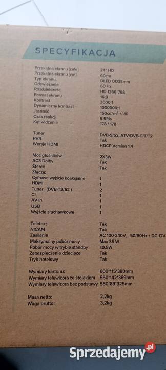 Telewizor 24 12240V Chorzów