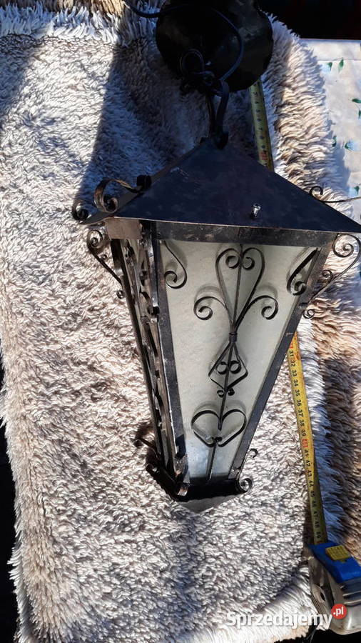 Pięknaduża lampa z PRLuMetalszkło lubuskie Gorzów Wielkopolski