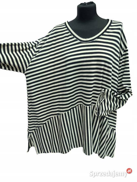 Sweter DUŻY ROZMIAR paskizłota nitka 150 biust