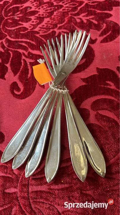 Platerowe widelczyki Do zakąsek Sygnowane punce Pozostałe Gdańsk