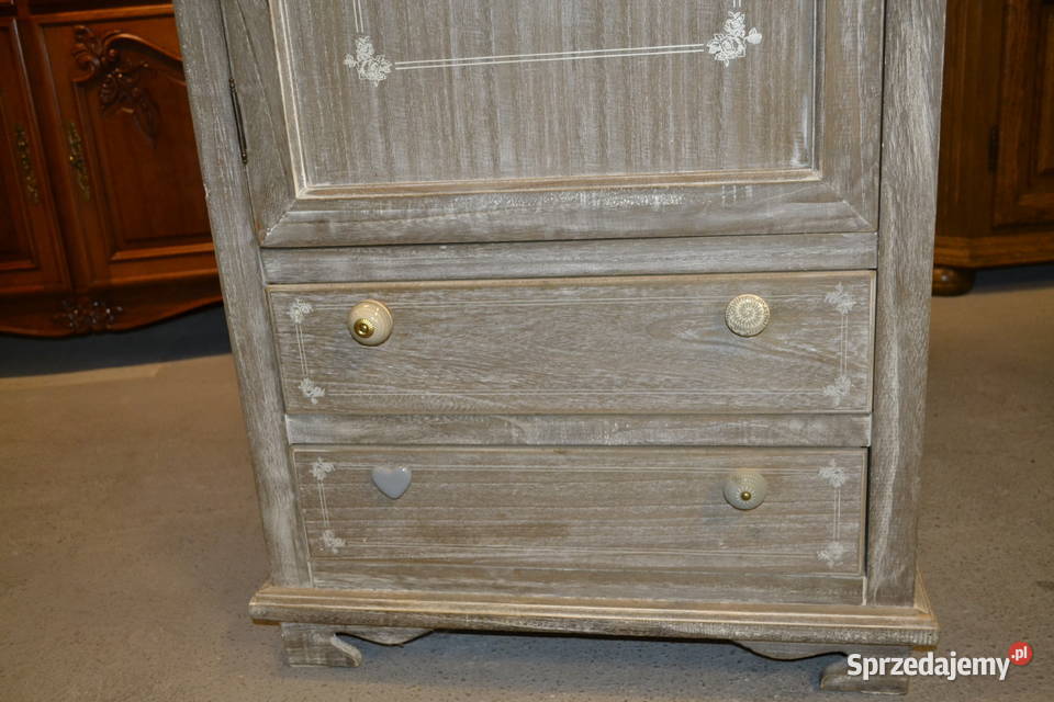 szafa jednodrzwiowa bielona baśniowa