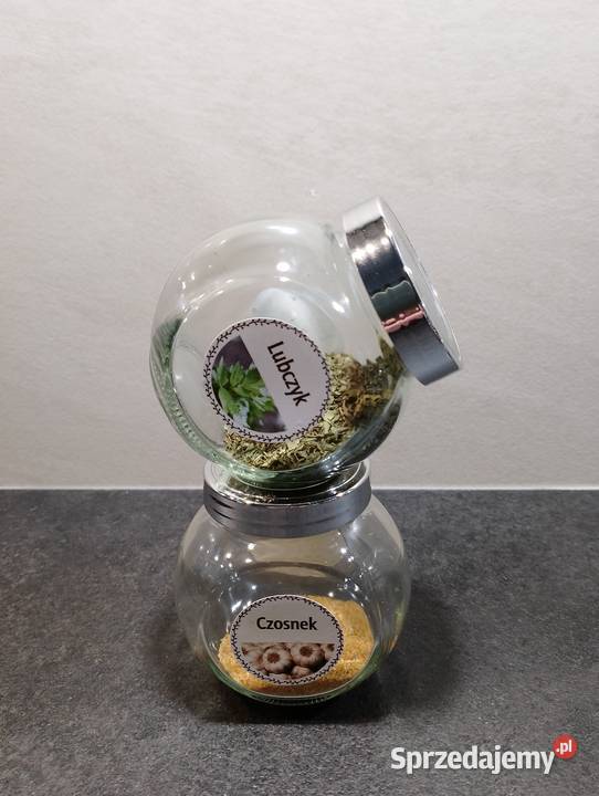 Słoiczki szklane na przyprawy z metalową Akcesoria kuchenne Warszawa sprzedam