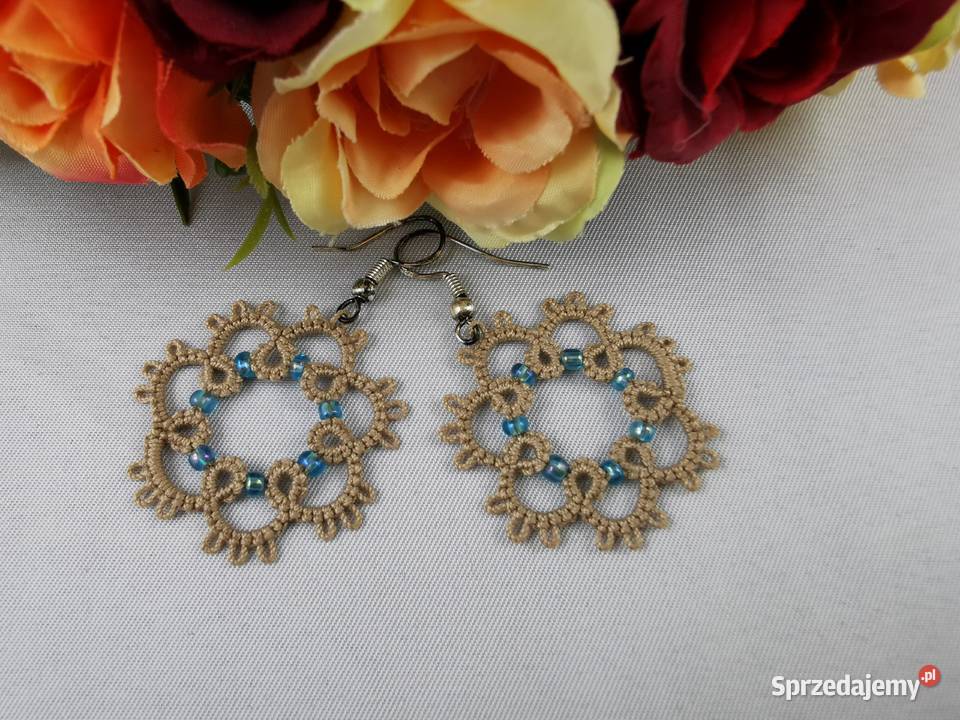 Kolczyki frywolitkowe różne wzory i kolory