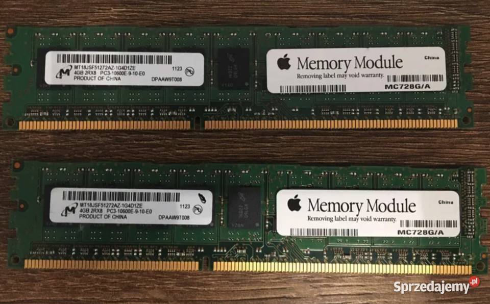 RAM 4GB 1333Mhz Mac pro 41 51 Kuczów sprzedam