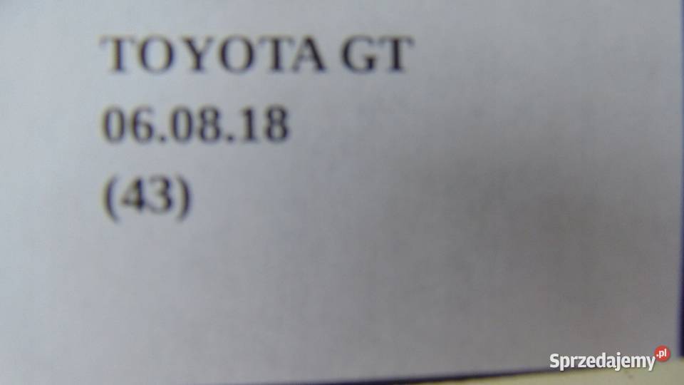 PLASTIKI WNĘTRZA OSŁONA TOYOTA GT86 3 Nowy Tomyśl sprzedam