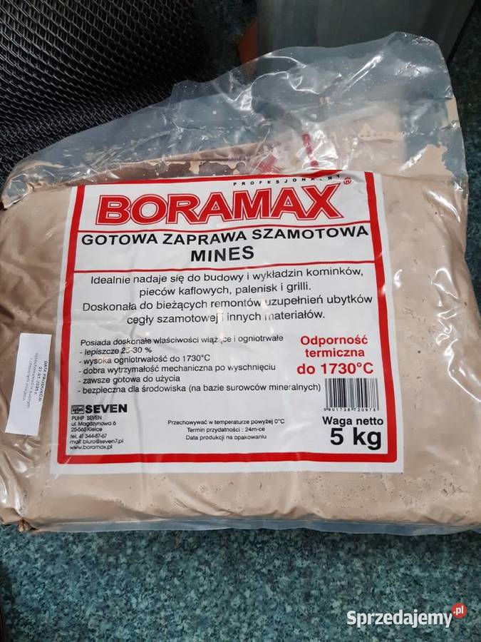Zaprawa szamotowa zduńska gotowa 5 odporność do