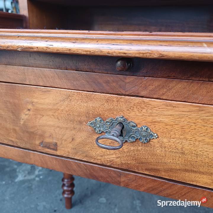 Antyczne Eklektyczne Biurko z wysuwanym blatem Suchorzew