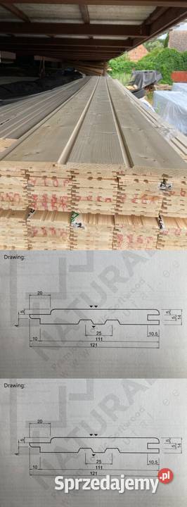 Podbitka 14x121 AB Softline deska elewacyjna Drewno konstrukcyjne Czarnowo sprzedam