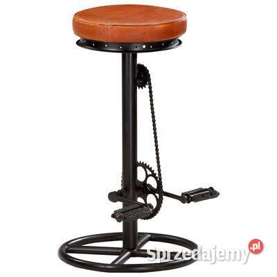 vidaXL Stołki barowe 2 czarnobrązowe naturalna