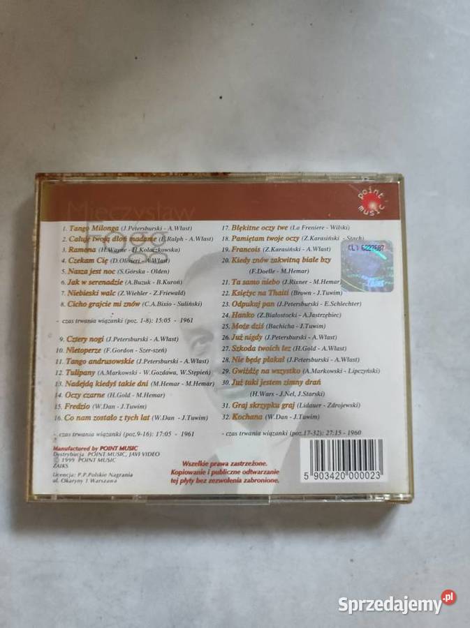 1999 CD Platynowa Kolekcja mieczysław fogg złote świętokrzyskie Kielce