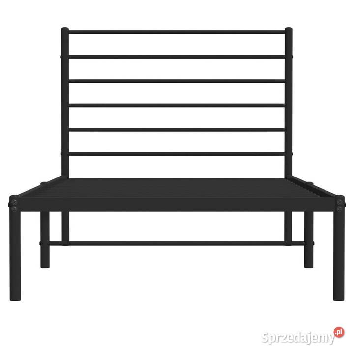 Łóżko Metalowe Czarne Rama Łóżka Ze Stelażem 207cm