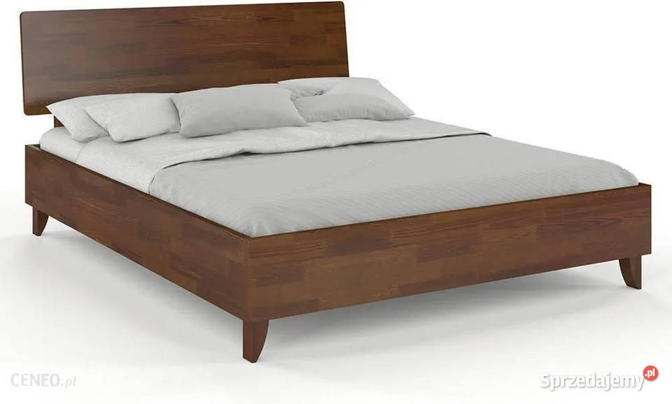 Łóżko 180 x 200 cm drewniane sosnowe Vivaeca dąb rustical