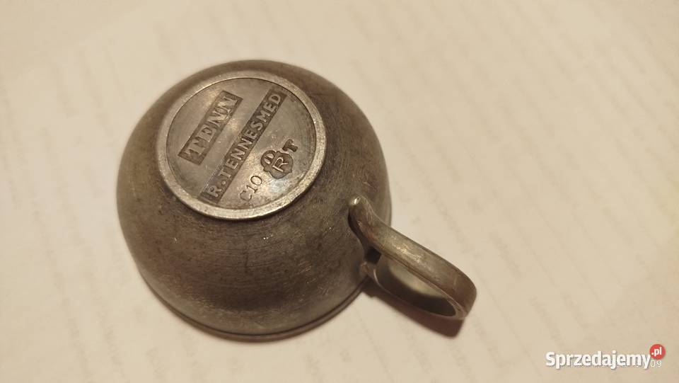 Zestaw 4 kubków do kawy i espresso z cyny pomorskie Gdańsk