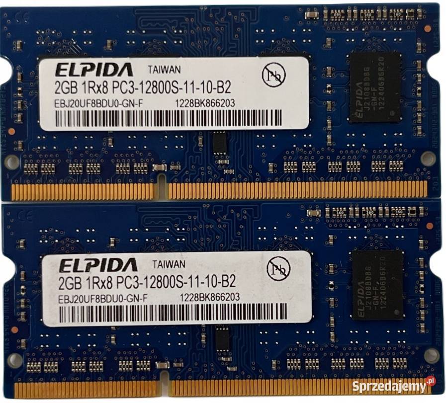 PAMIĘĆ RAM ELPIDA 4GB 2X2 DDR3 1600MHZ PC3 Warszawa