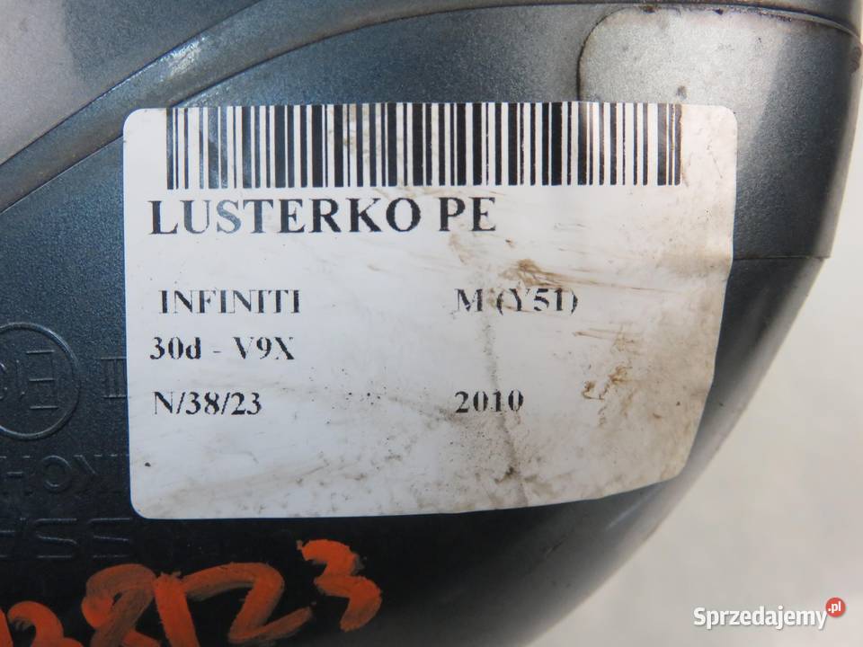 LUSTERKO PRAWE INFINITI M Q70 RAM 11 PIN EUROPA sprzedam