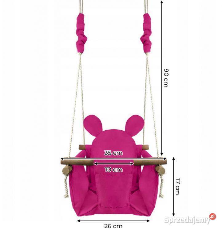 Huśtawka fotelik dzieci miękka poduszka różowa sprzedam