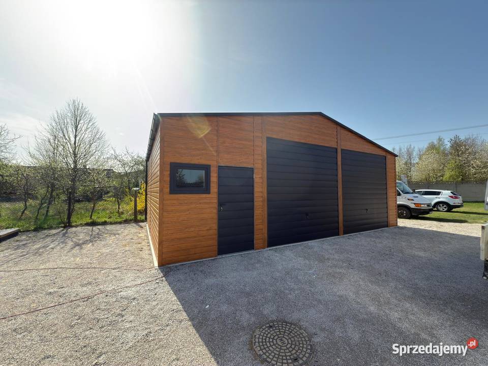 Garaż blaszany 9x7 wyższy hala wiata producent Giżycko