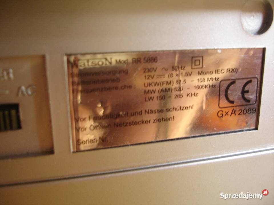 Radiomagnetofon z CD WATSON RR5886 Zielona Góra