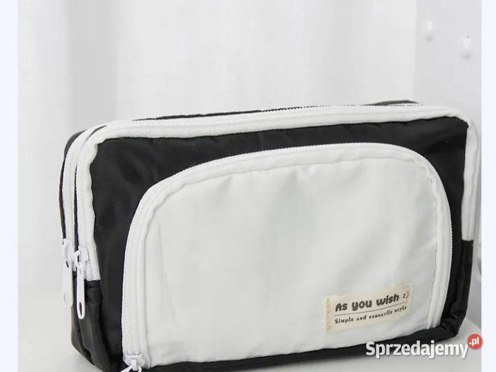 Zestaw dwóch piórników czarny i fioletowy x2 Myszyniec