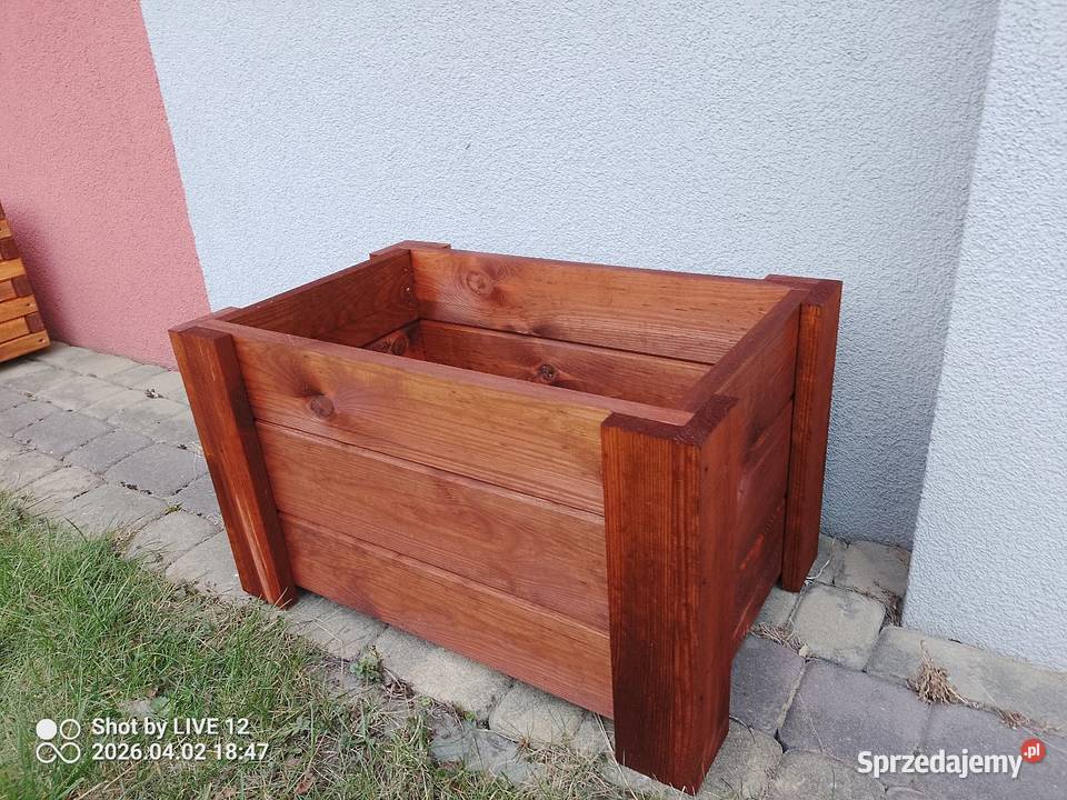 Donica ogrodowa drewniana 60x38 Nisko