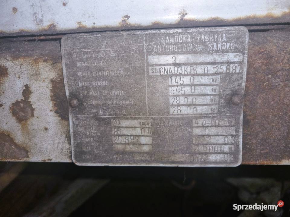 Przyczepa wywrotka Autosan D732 łódzkie Zadzim