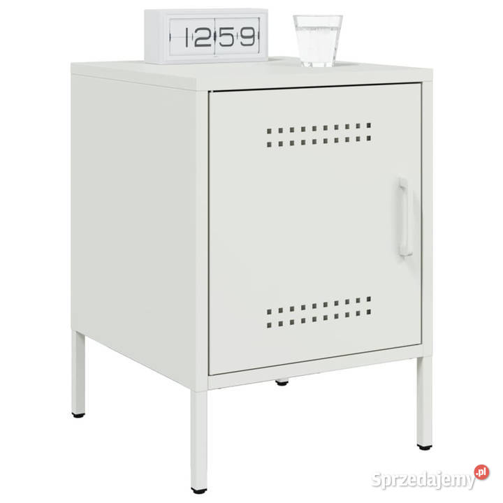 Szafki nocne 2 białe 36x39x505 stal WM842921 Warszawa