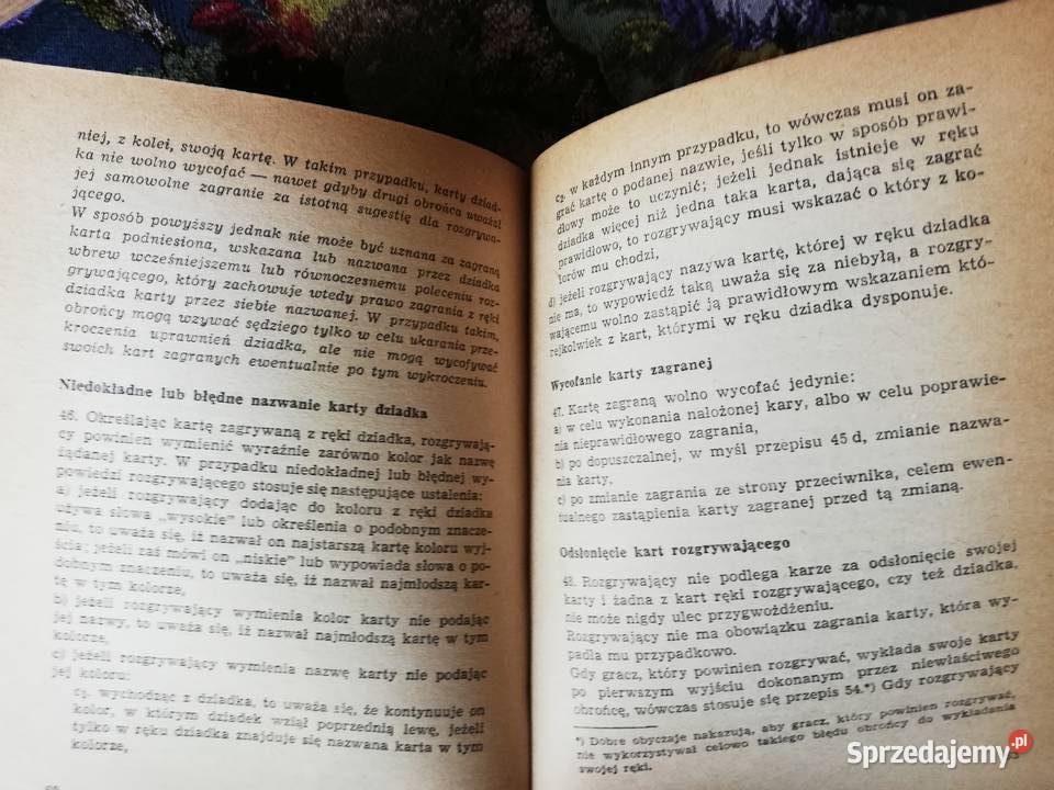Przepisy brydża porównawczego Polski Związek miękka Kraków sprzedam