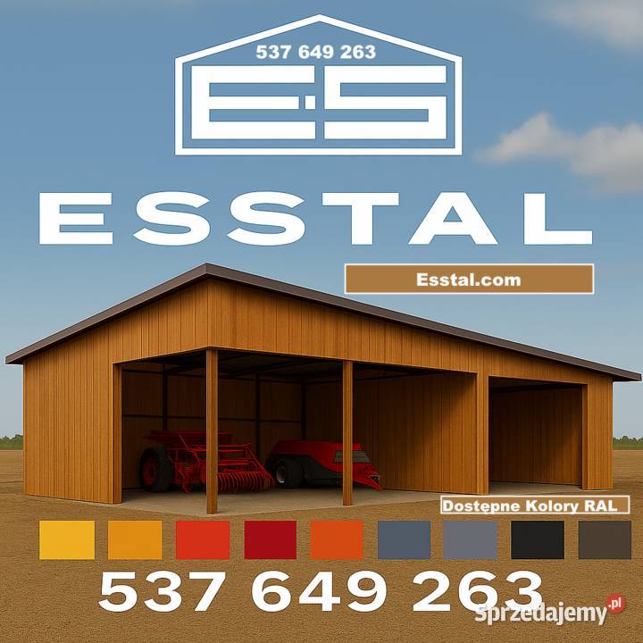 Wiata Blaszana Garaż HALA MA MASZYNY Magazyn Sprzedaż Kwidzyn