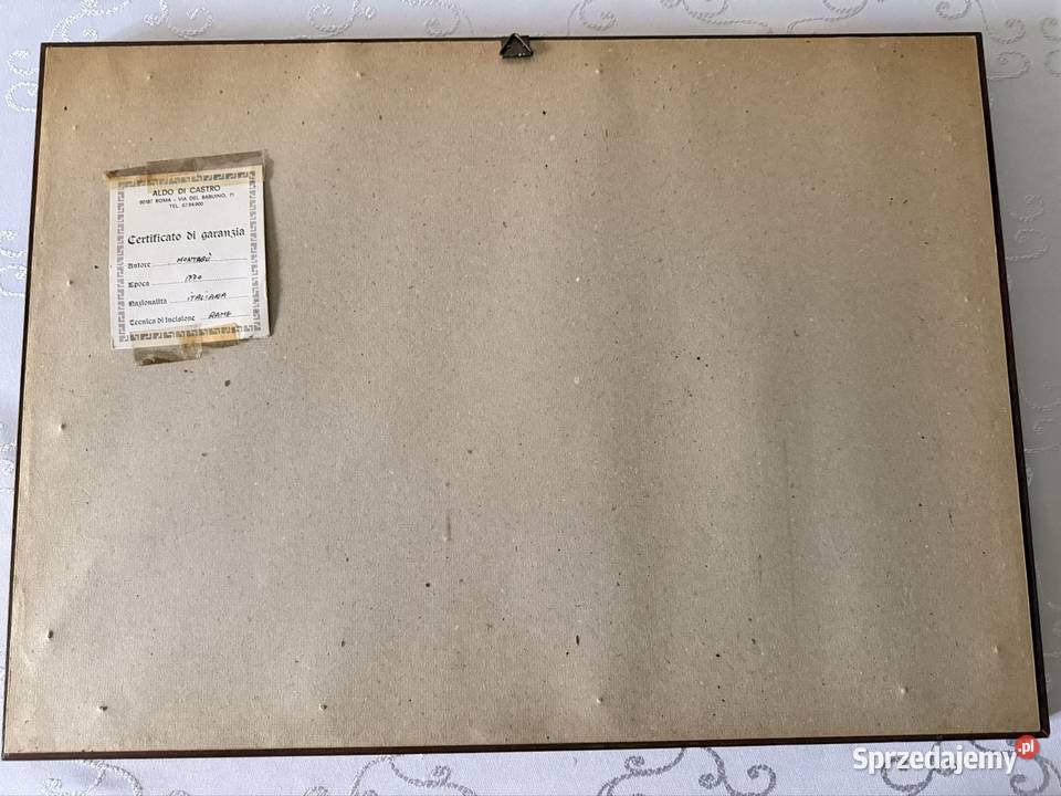 Antyczny Miedzioryt 1770 Veduta della Chiesa di