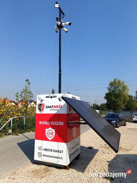 WYNAJEM Mobilna wieża monitoring budowy kamery Warszawa