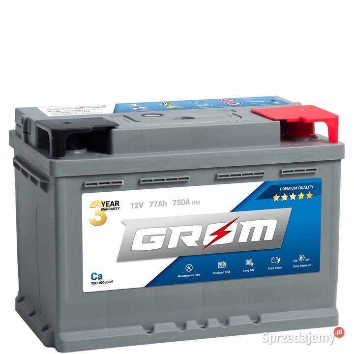 Akumulator GROM Premium 77Ah 750A EN DTR