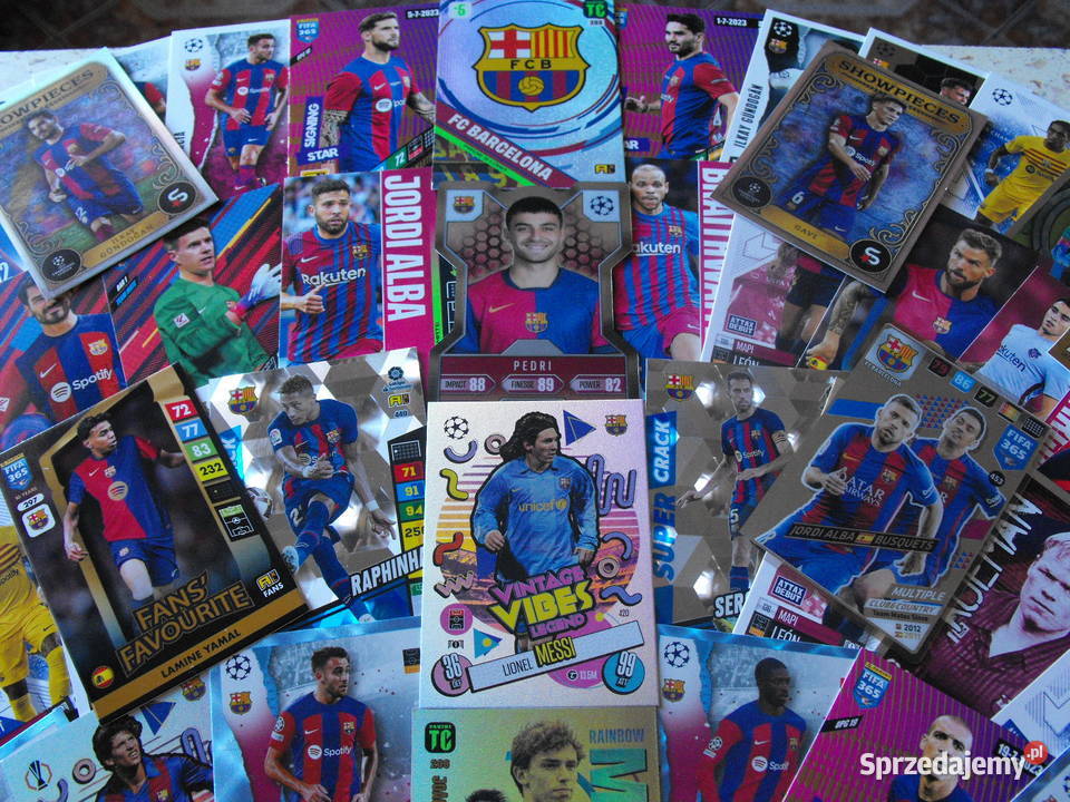 MEGA zestaw 90 kart FC Barcelona Karty nowe Mykanów