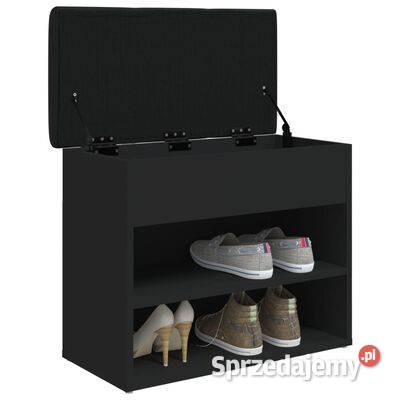 vidaXL Ławka na buty czarna materiał Warszawa sprzedam