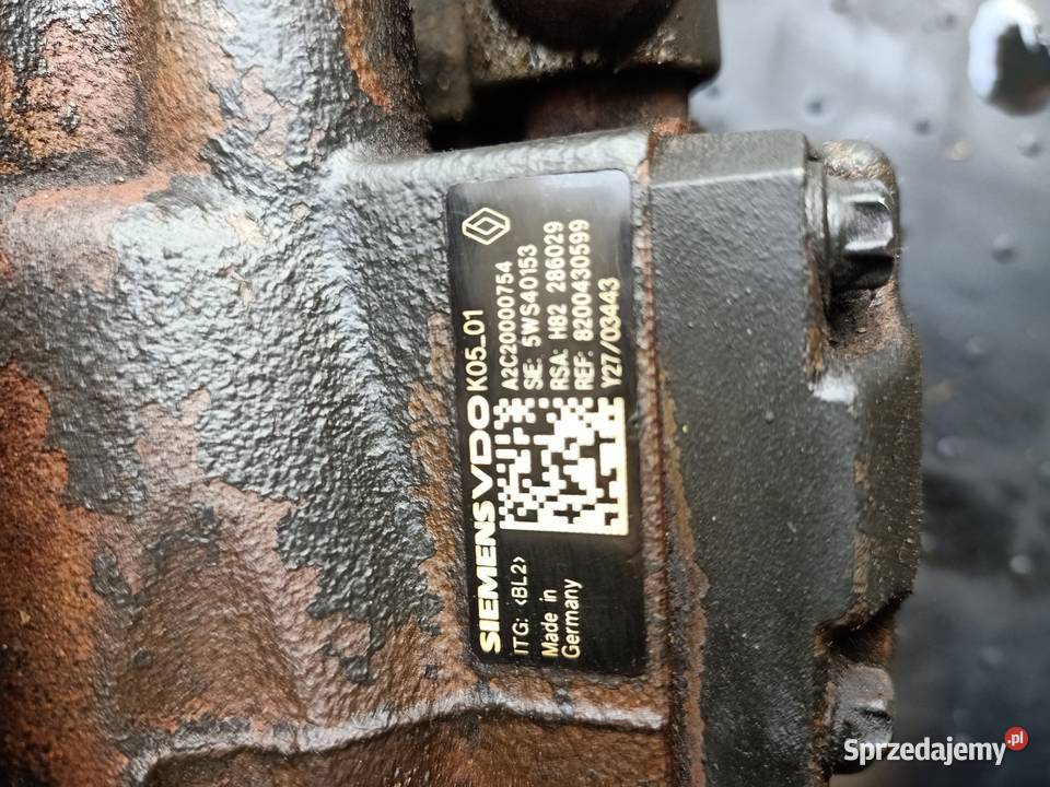 Pompa wtryskowa Siemens renault Megane II 15 dCi zachodniopomorskie