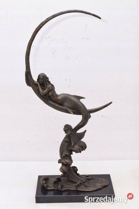 Syrena Na Księżycu Księżyc Nowoczesna Figura Rzeźby i figury Kraków