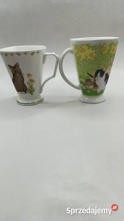 Dwa kubki z serii St Michael koty porcelana