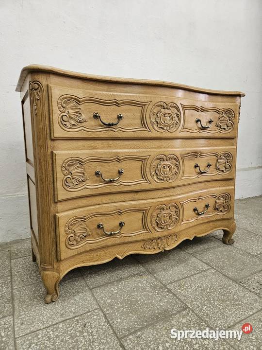 Francuska dębowa komoda ludwikowska z szufladami Nowy Sącz