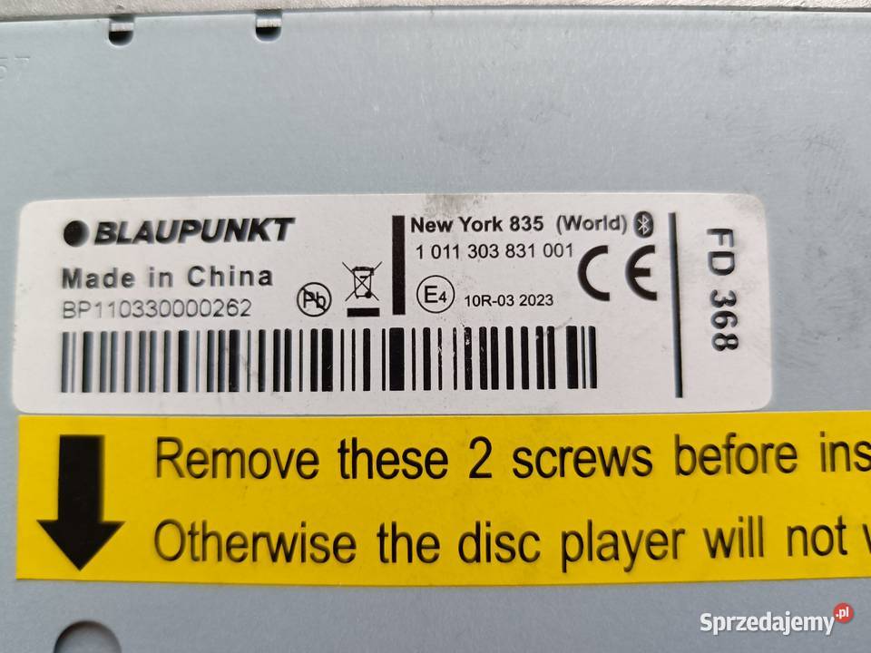 Sprzedam Blaupunkt York 835 DVD Pułtusk